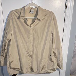 Bogner Beige Light Weight Button Up
